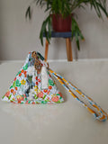 Triangular key pouch with wristlet